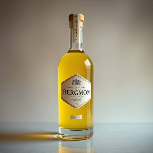 A bottle of Bergamot Liqueur, a citrus-flavored liqueur from Calabria