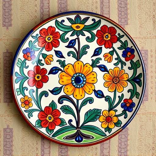 Hand painted Sicilian majolica plate