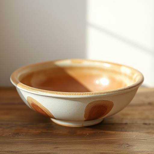 Handmade ceramic bowl from Deruta, Umbria