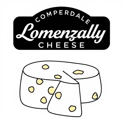 Logo of 'Lombardy Cheeses', featuring Gorgonzola and Taleggio