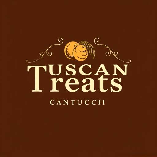 Logo of 'Tuscan Treats', a producer of artisanal cantucci biscuits